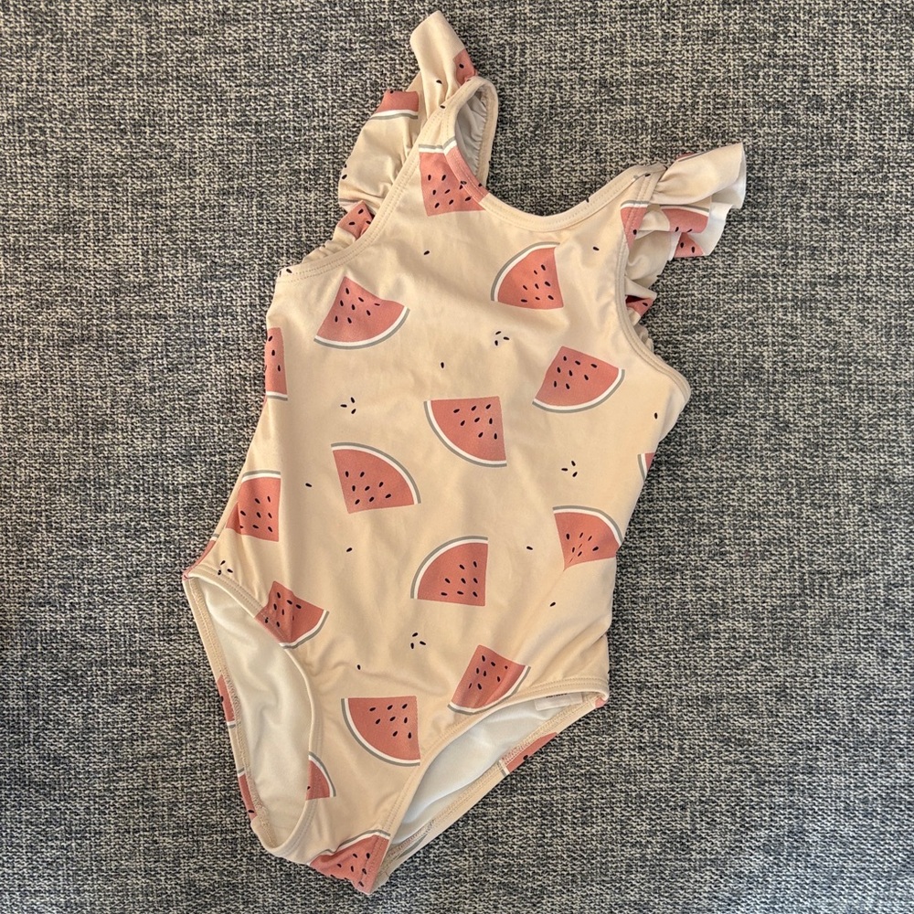 Toddler Size 2 Petit Lem Watermelon Print Swimsuit